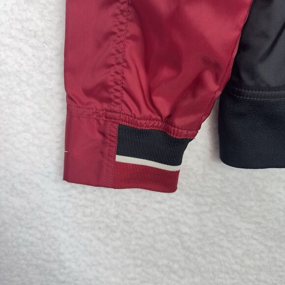 VTG Nike Track Jacket Youth Large (12-14) Black Red Windbreaker Full ZIp Lined - Picture 8 of 15